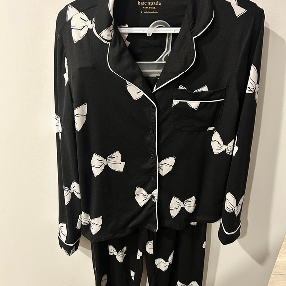 kate spade Other - Kate Spade Black and White Bow Pajama Set